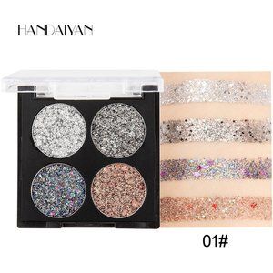 HANDAIYAN 4 Colors Mix Glitter Eyeshadows 01